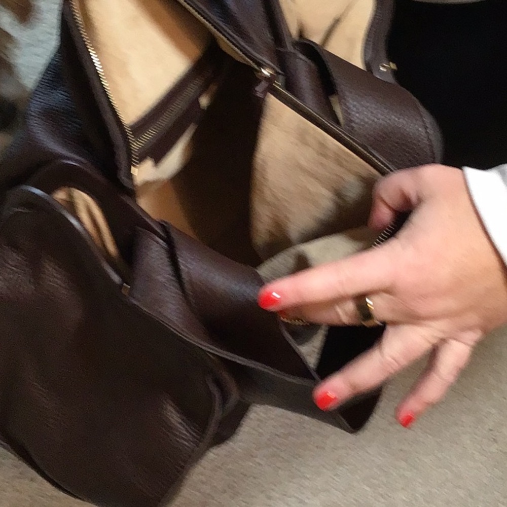 Bottega Veneta Dark Brown Leather Tote. Vintage. Letter of authenticity. - Picture 7 of 10
